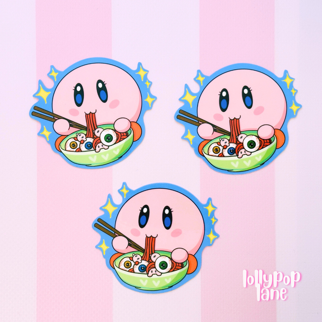 Kirby Noodles Sticker