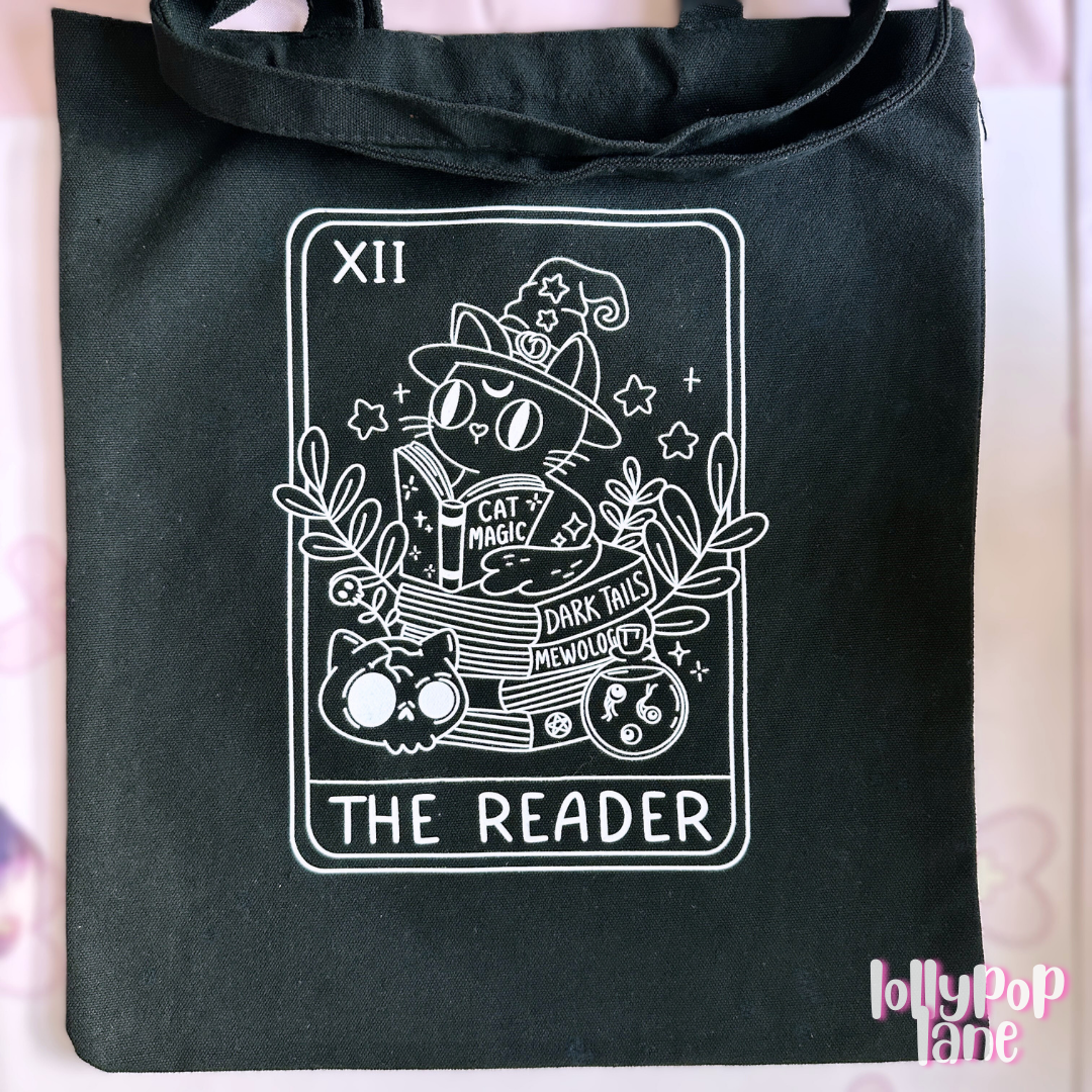 Reader Cat Tote Bag