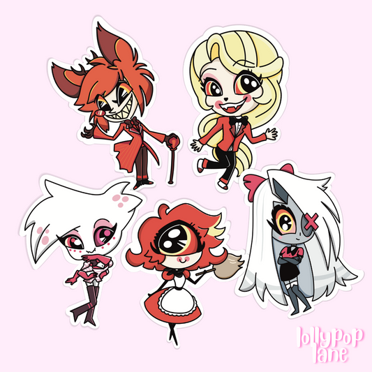 Hazbin Hotel Chibi Stickers