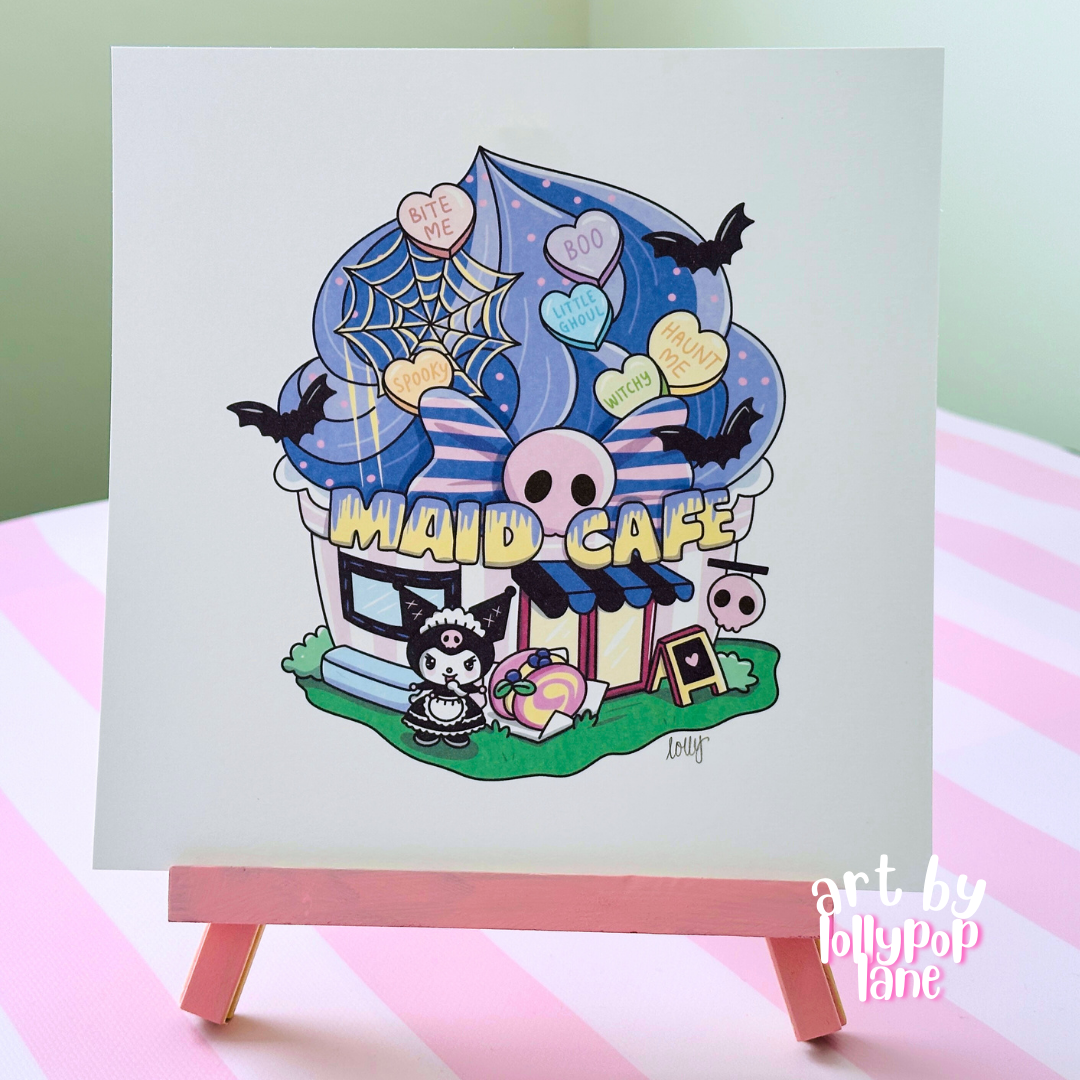 Maid Cafe 8x8 Art Print