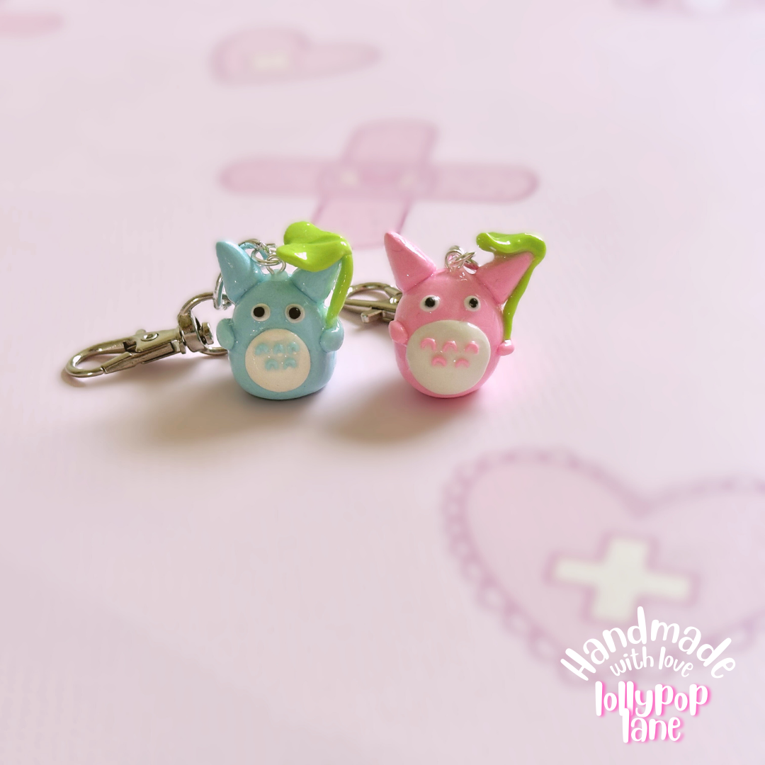 Pastel Totoro Keychain