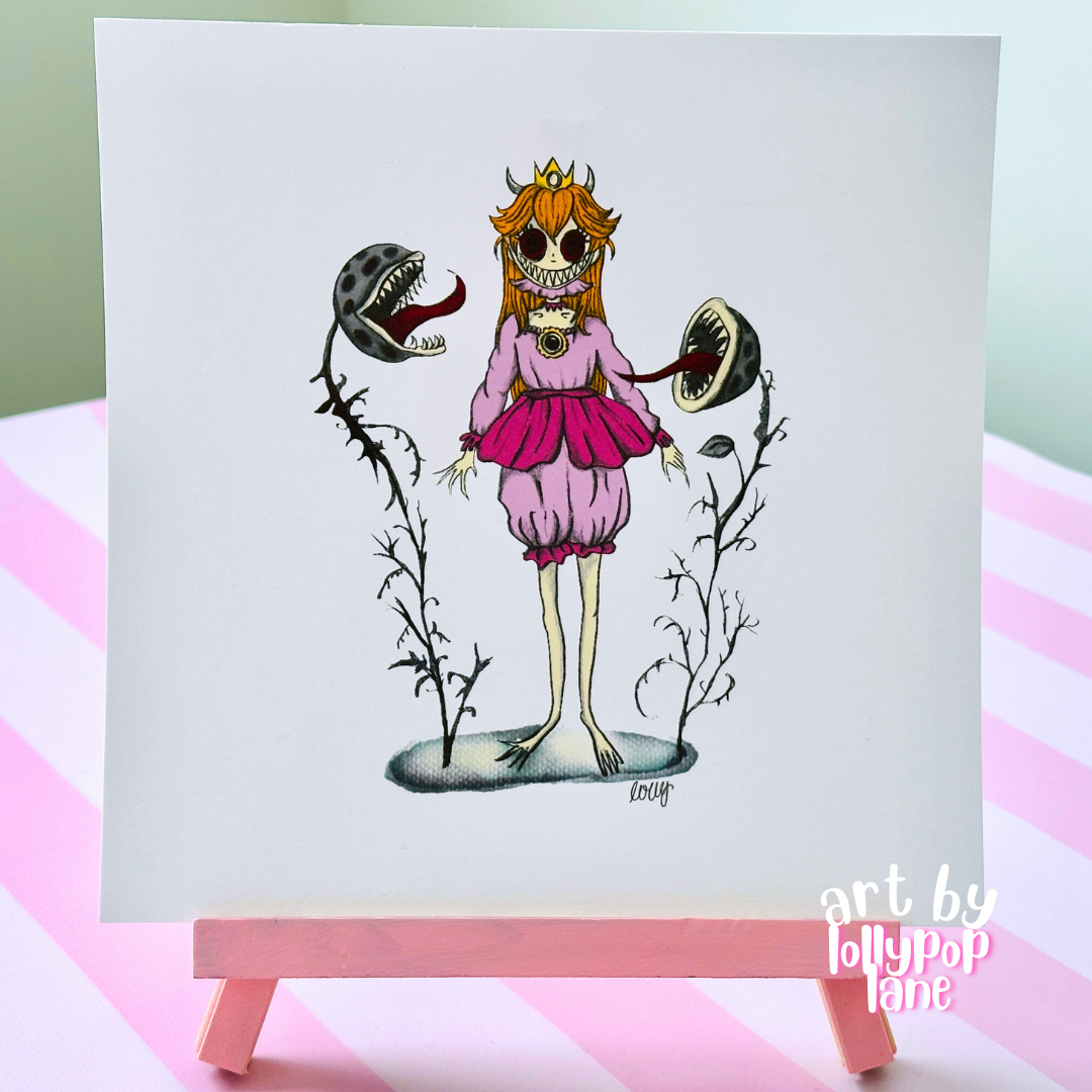 Horror Peach 8x8 Art Print