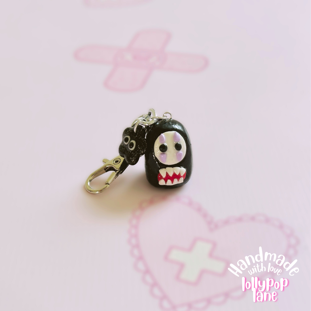 Spooky No-Face Keychain